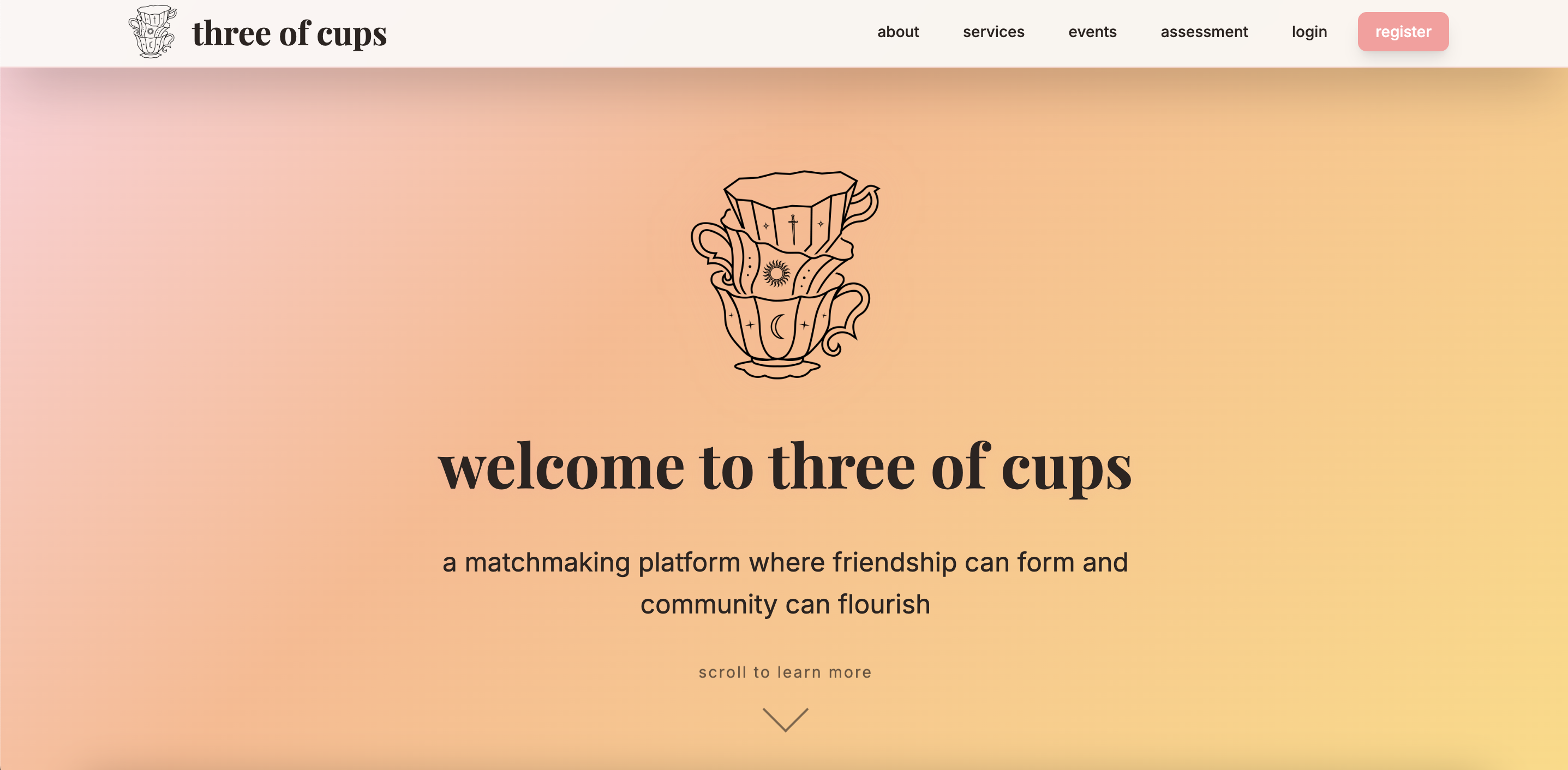 Three of Cups LLC website preview